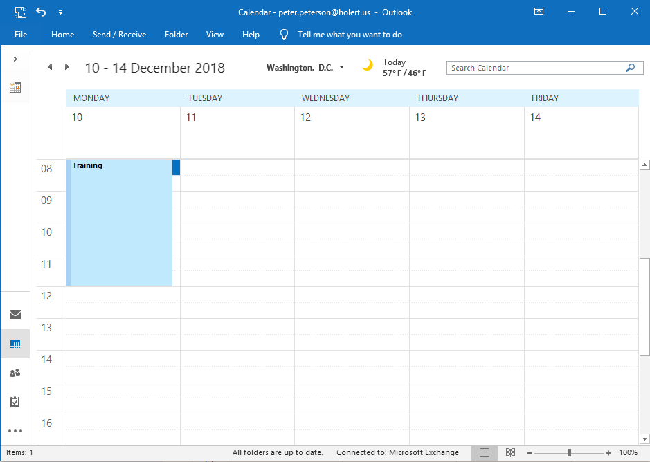 Presync Outlook Calender View