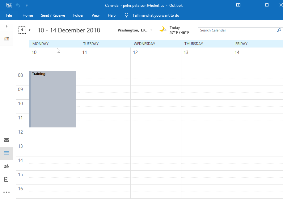 Postsync Outlook Calendar View